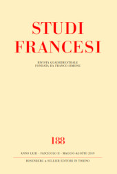 Fascículo, Studi francesi : 188, 2, 2019, Rosenberg & Sellier