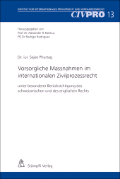 E-book, Vorsorgliche Massnahmen im internationalen Zivilprozessrecht, Stämpfli Verlag