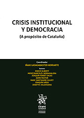 E-book, Crisis institucional y democracia (a propósito de Cataluña), Tirant lo Blanch