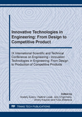 E-book, Innovative Technologies in Engineering : From Design to Competitive Product, Trans Tech Publications Ltd