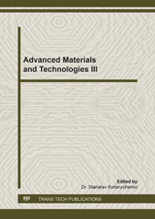 E-book, Advanced Materials and Technologies III, Trans Tech Publications Ltd