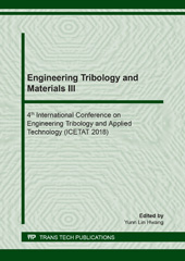 E-book, Engineering Tribology and Materials III, Trans Tech Publications Ltd