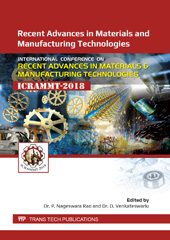 E-book, Recent Advances in Materials and Manufacturing Technologies, Trans Tech Publications Ltd
