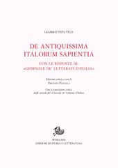 eBook, De antiquissima Italorum sapientia ; con le risposte al "Giornale de' letterati d'Italia", Storia e letteratura