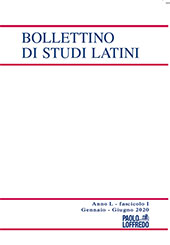 Fascicolo, Bollettino di studi latini : L, 1, 2020, Paolo Loffredo iniziative editoriali