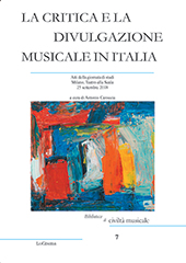 Capitolo, Rapporti convergenti e divergenti tra musicologia e critica musicale in Italia, LoGisma