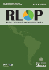 Issue, RLOP : revista latinoamericana de opinión pública : 9, 1, 2020, Ediciones Universidad de Salamanca