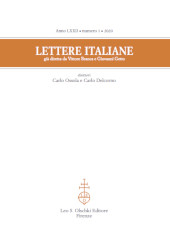 Issue, Lettere italiane : LXXII, 1, 2020, L.S. Olschki