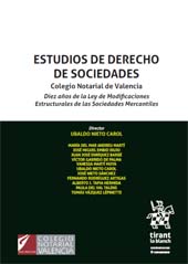eBook, Estudio de derecho de sociedades : diez años de la Ley de Modificaciones Estructurales de las Sociedades Mercantiles, Tirant lo Blanch