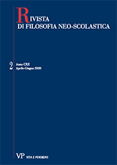 Fascicule, Rivista di filosofia neoscolastica : CXII, 2, 2020, Vita e Pensiero