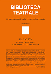 Article, Il teatro visivo di Dario Fo, dagli storyboard teatrali all'ultima grande lezione d'arte, Bulzoni