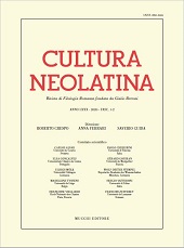 Fascicolo, Cultura neolatina : LXXX, 1/2, 2020, Enrico Mucchi Editore
