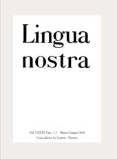 Heft, Lingua nostra : LXXXI, 1/2, 2020, Le Lettere
