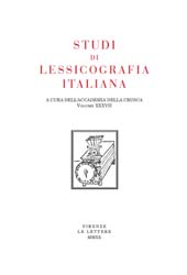 Fascículo, Studi di lessicografia italiana : XXXVII, 2020, Le Lettere