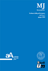 Fascicolo, Mimesis Journal : scritture della performance : 9, 1, 2020, Accademia University Press
