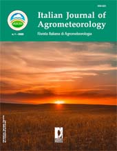 Issue, IJAm : Italian Journal of Agrometeorology : 1, 2020, Firenze University Press