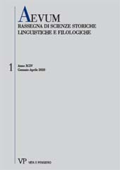 Fascicolo, Aevum : rassegna di scienze storiche, linguistiche e filologiche : XCIV, 1, 2020, Vita e Pensiero