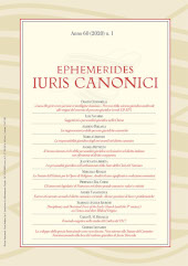 Fascicolo, Ephemerides iuris canonici : 60, 1, 2020, Marcianum Press