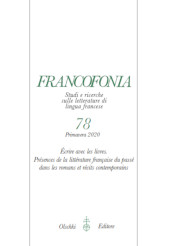Issue, Francofonia : studi e ricerche sulle letterature di lingua francese : 78, 1, 2020, L.S. Olschki