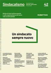 Heft, Sindacalismo : rivista di studi sull'innovazione e sulla rappresentanza del lavoro nella società globale : nuova serie : 42, 1, 2020, Rubbettino