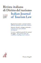 Fascicolo, Rivista italiana di diritto del turismo : 29, 2, 2020, Franco Angeli