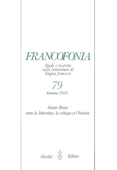 Fascicule, Francofonia : studi e ricerche sulle letterature di lingua francese : 79, 2, 2020, L.S. Olschki