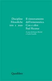 Issue, Discipline filosofiche : XXX, 2, 2020, Quodlibet