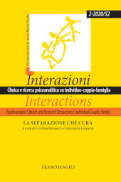 Heft, Interazioni : clinica e ricerca psicoanalitica su individuo-coppia-famiglia : 52, 2, 2020, Franco Angeli