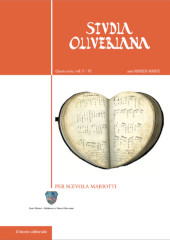 Issue, Studia Oliveriana : quarta serie V/VI, 2019/2020, Il lavoro editoriale
