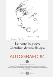 Artículo, Le copie di lavoro di Giovanni Pascoli e il primo verso del poemetto Il vischio, Interlinea