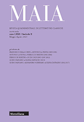 Fascicule, Maia : rivista di letterature classiche : LXXII, 2, 2020, Morcelliana