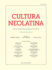Fascicolo, Cultura neolatina : LXXX, 3/4, 2020, Enrico Mucchi Editore