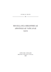 E-book, Miscellanea Bibliothecae Apostolicae Vaticanae XXVI, Biblioteca apostolica vaticana