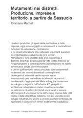 eBook, Mutamenti nei distretti : produzione, imprese e territorio, a partire da Sassuolo, Mattioli, Cristiana, Franco Angeli