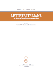 Fascicolo, Lettere italiane : LXXII, 2, 2020, L.S. Olschki