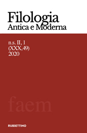 Issue, Filologia antica e moderna : XXX, 49, 2020, Rubbettino