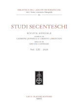 Issue, Studi Secenteschi : LXI, 2020, L.S. Olschki