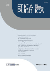 Artículo, Public Integrity : from anti-corruption rhetoric to substantive moral ideal, Rubbettino