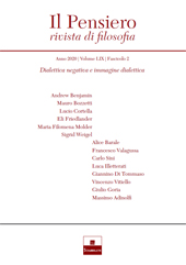 Fascículo, Il Pensiero : rivista di filosofia : LIX, 2, 2020, InSchibboleth