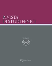 Issue, Rivista di studi fenici : XLVIII, 2020, Edizioni Quasar