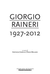 eBook, Giorgio Raineri, 1927-2012, Franco Angeli