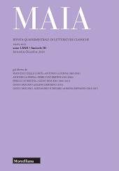 Fascicule, Maia : rivista di letterature classiche : LXXII, 3, 2020, Morcelliana