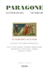 Fascículo, Paragone : rivista mensile di arte figurativa e letteratura. Letteratura : LXXI, 147/148/149, 2020, Mandragora