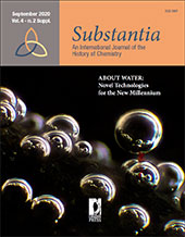 Issue, Substantia : an International Journal of the History of Chemistry : 4, 2 Supplemento, 2020, Firenze University Press