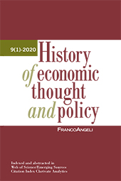 Issue, History of Economic Thought and Policy : 1, 2020, Franco Angeli