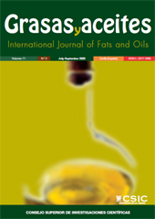 Fascículo, Grasas y aceites : 71, 3, 2020, CSIC, Consejo Superior de Investigaciones Científicas