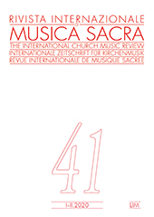 Issue, Rivista internazionale di musica sacra : XLI, 1/2, 2020, Libreria musicale italiana