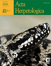 Fascicolo, Acta herpetologica : 15, 2, 2020, Firenze University Press