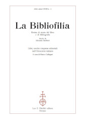 Fascículo, La bibliofilia : rivista di storia del libro e di bibliografia : CXXII, 2, 2020, L.S. Olschki