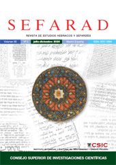 Heft, Sefarad : revista de estudios hebraicos y sefardíes : 80, 2, 2020, CSIC, Consejo Superior de Investigaciones Científicas